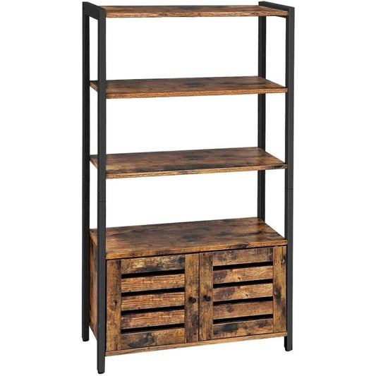 VASAGLE Bookcase & Storage Cabinet Rustic Brown