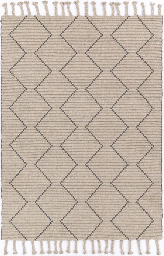 Leilani Diamond Tassel Ash Rug 160x230cm