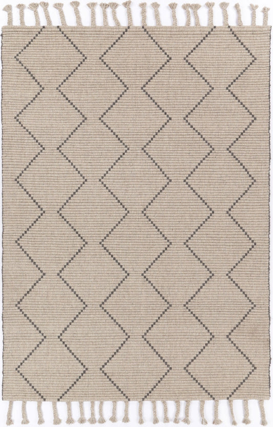 Leilani Diamond Tassel Ash Rug 200x290cm