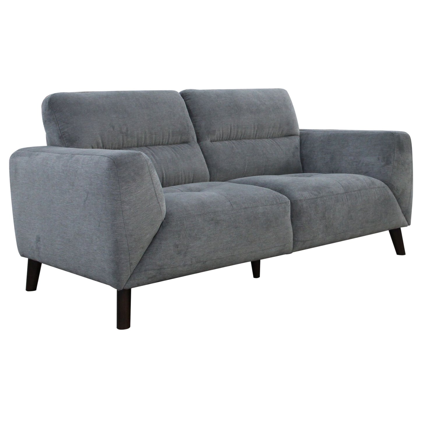 Monarch 2 Seater Sofa Fabric Upholstered Lounge Couch - Charcoal