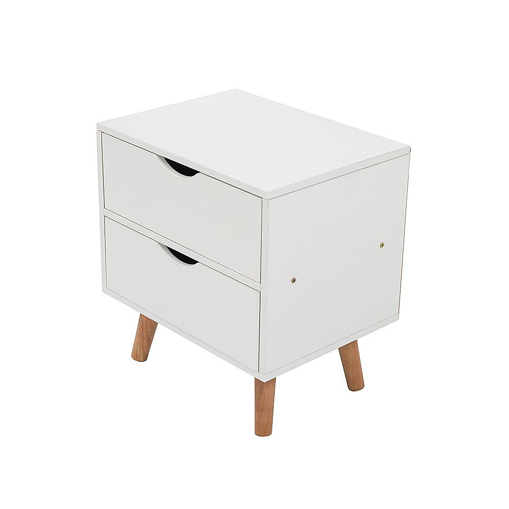 Bedside Tables Drawers Side Table Nightstand White Storage Cabinet Wood